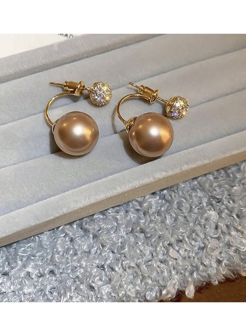 ڤيا أقراط لؤلؤية فاخرة بتصميم أنيق للنساء فاخرة - Image 2